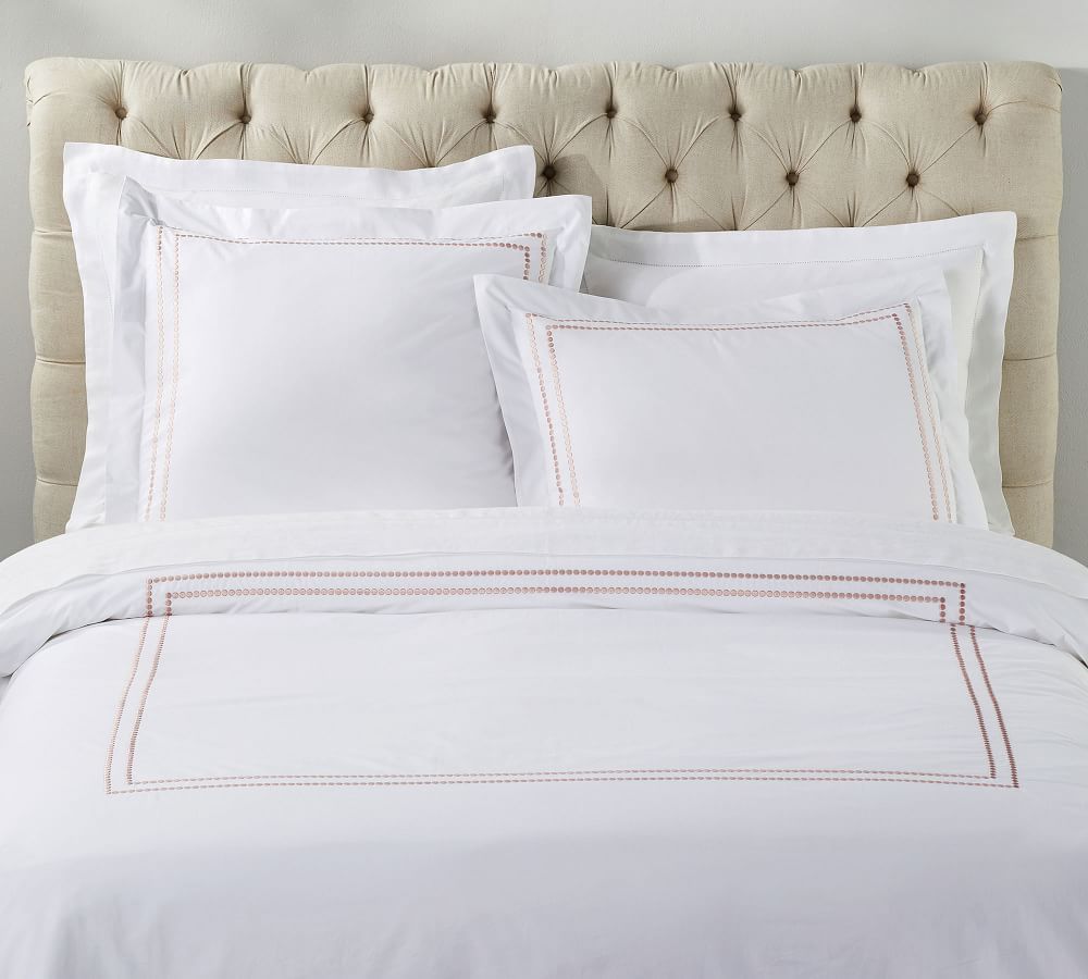 Pearl Organic Percale Duvet Cover | Pottery Barn (US)