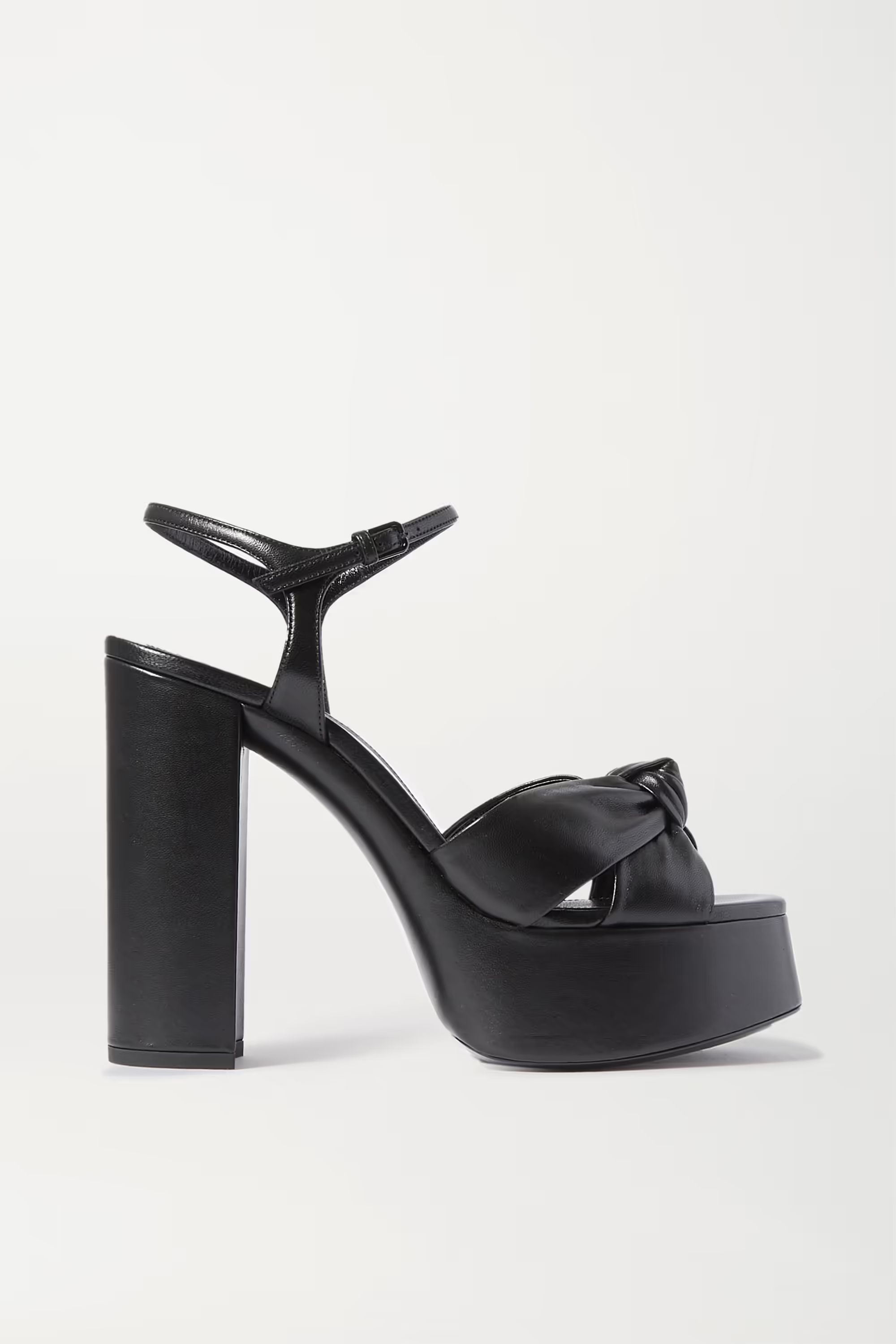 Bianca knotted leather platform sandals | NET-A-PORTER (US)