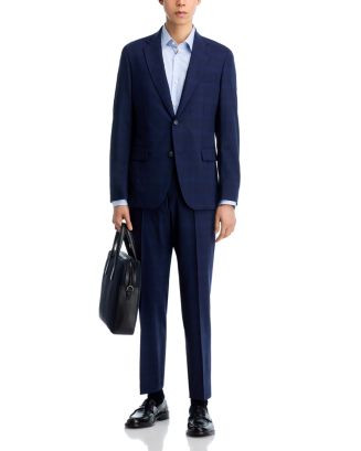 H-Huge Tonal Plaid Stretch Wool Slim Fit Suit | Bloomingdale's (US)