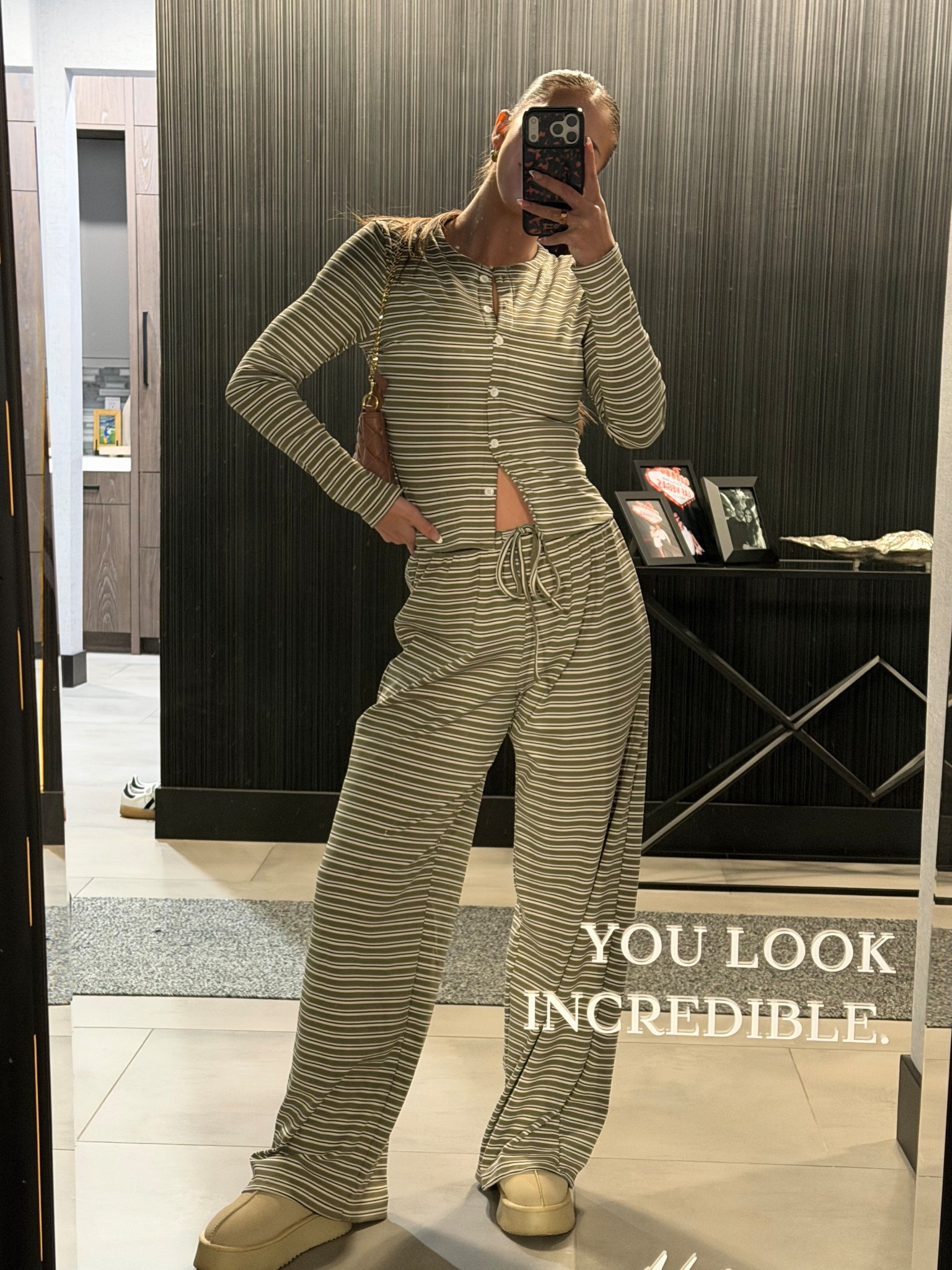 The cutest striped lounge set with a real draw string! The pants are pretty long too, so great for long legs! 

#LTKTall #LTKootd #LTKFindsUnder50
