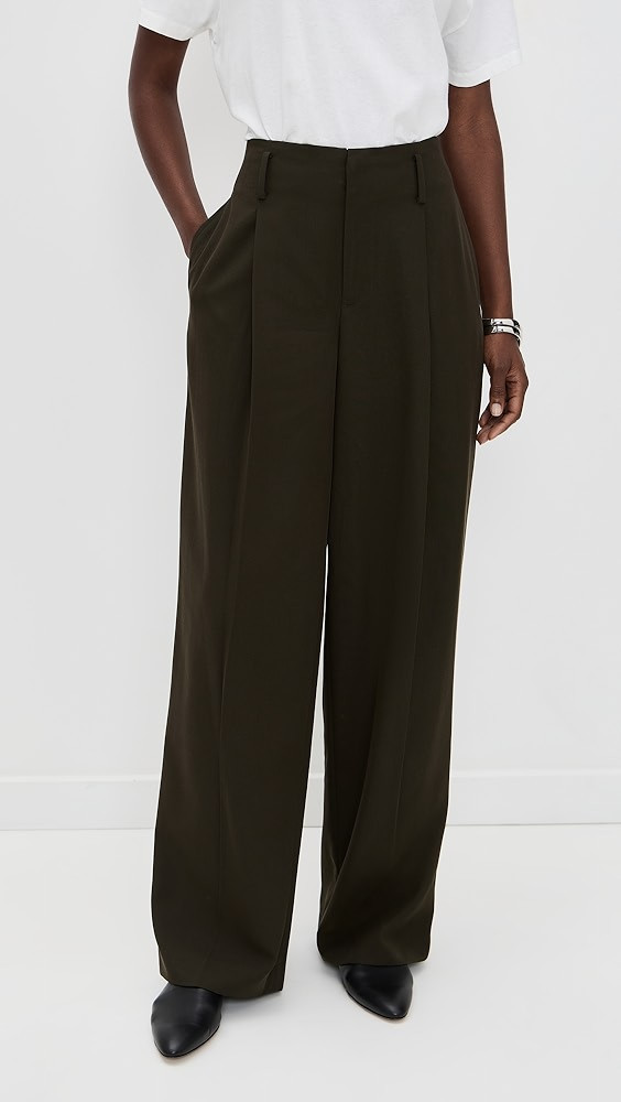 High Waist Pleated Trousers | Shopbop