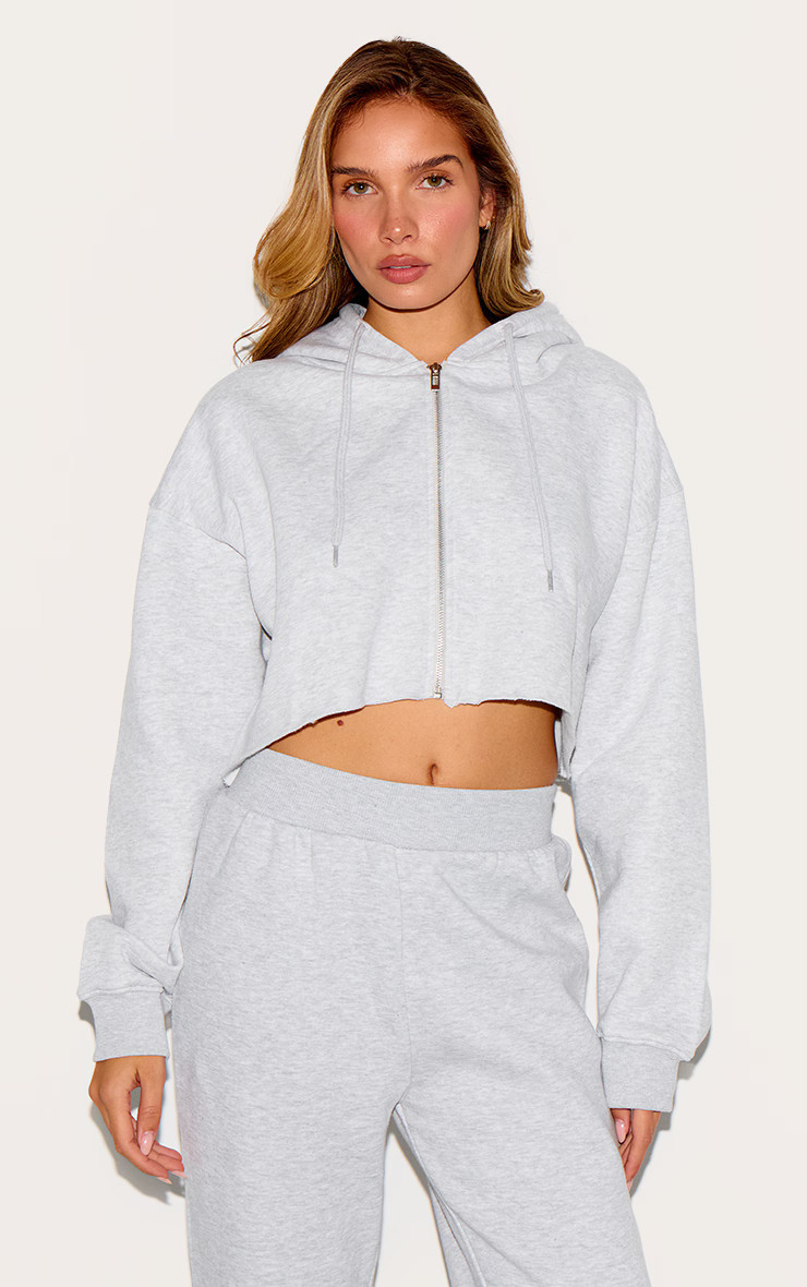 Ash Grey Longline Oversized Sweatshirt | PrettyLittleThing US