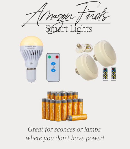 Use these smart bulbs where you don’t have power! Smart lightbulbs, magic light trick, budget batteries. #lighting 

#LTKhome #LTKFind #LTKunder50