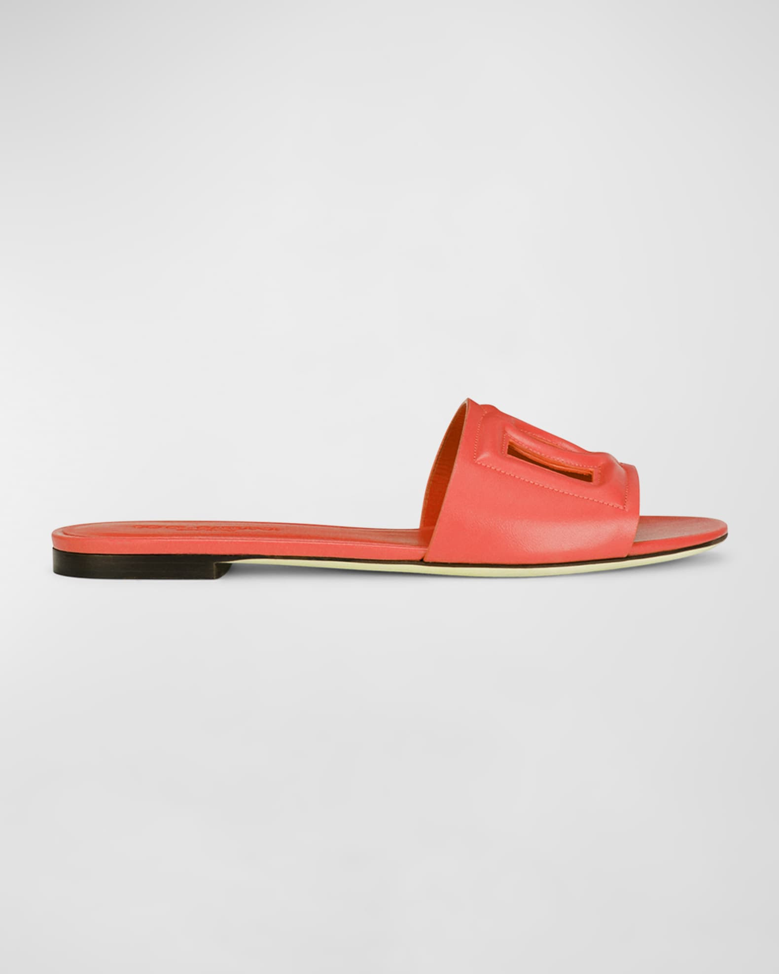 Cutout DG Flat Slide Sandals | Neiman Marcus