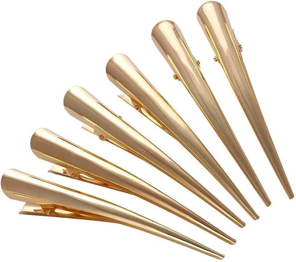 6pcs Duckbill Hair Clips with Teeth - Non-slip Alligator Hair Barrettes - Metal Alligator Clips f... | Amazon (UK)