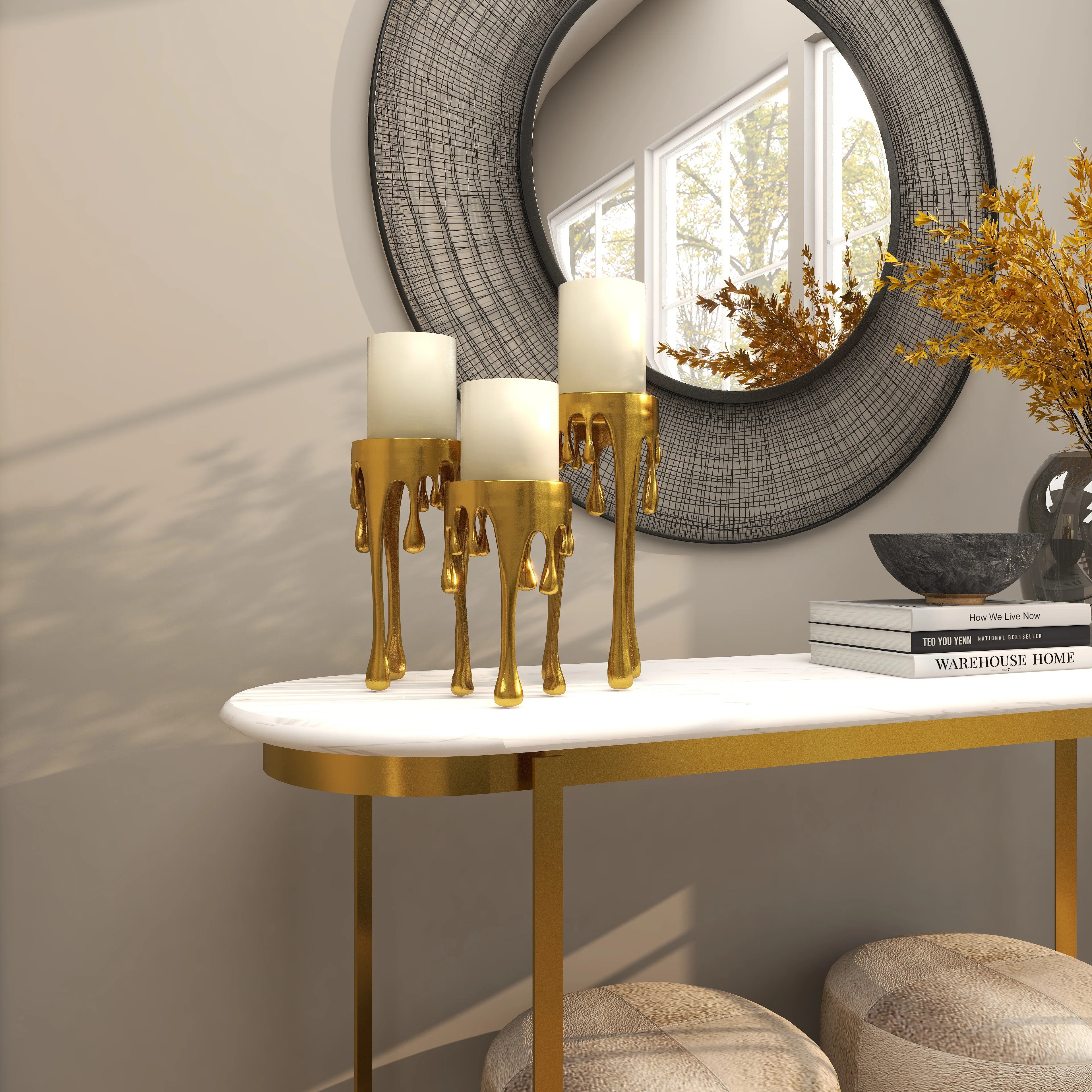 Moderna 11.80'' H Aluminum Tabletop Candlestick | Wayfair North America