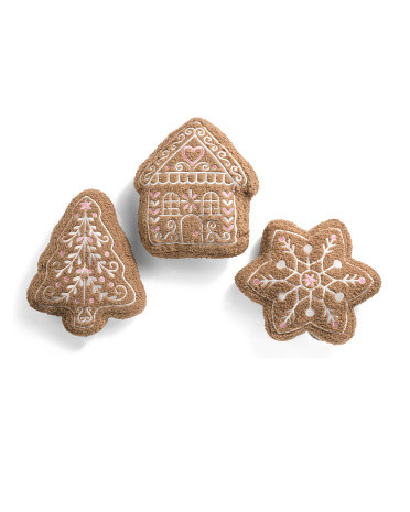 3pk 16x14 Gingerbread Cookies Pillow Set | Polyester | Marshalls