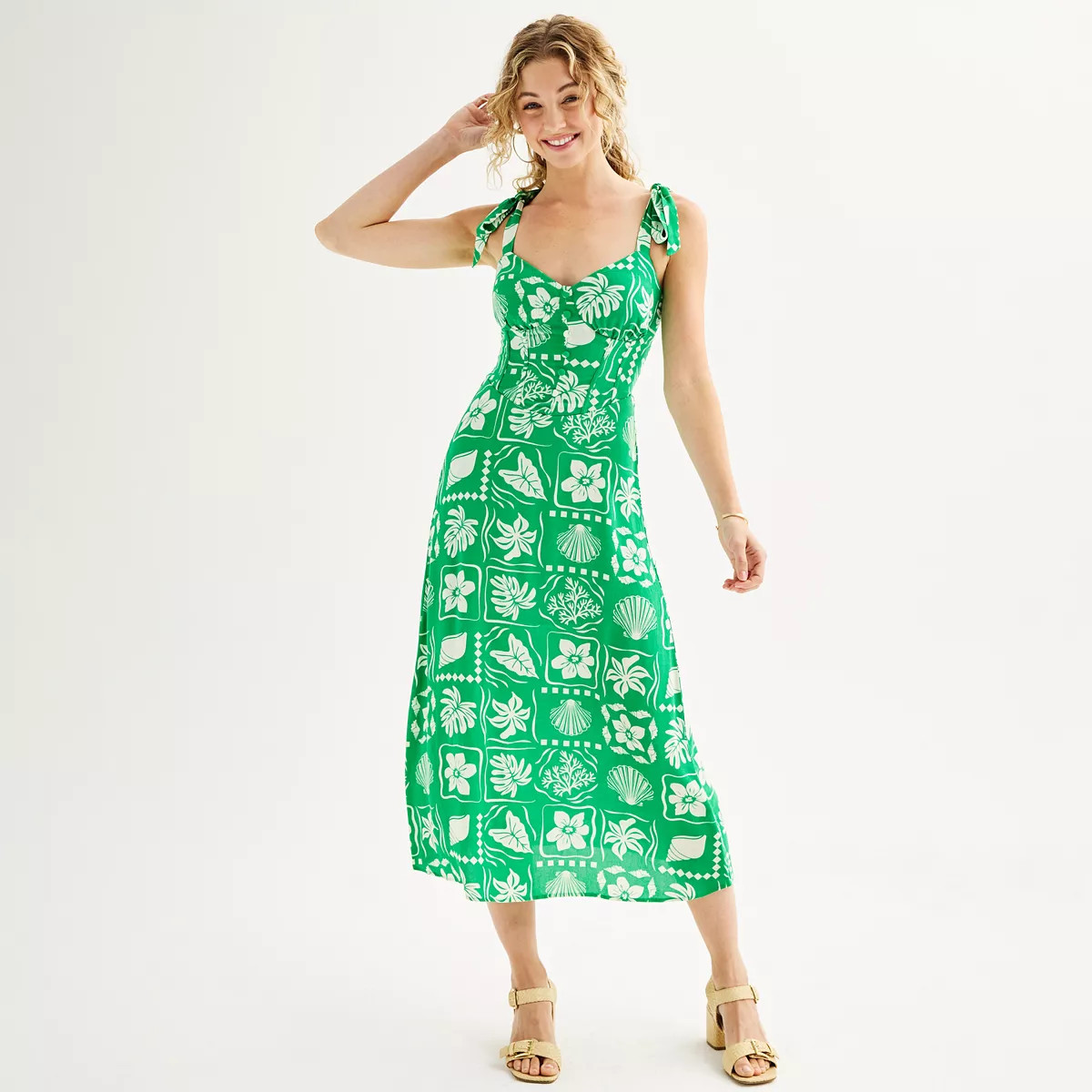 Juniors' SO® Tie Strap Corset Midi Dress | Kohl's