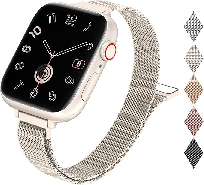 MARGE PLUS Slim Milanese Loop Compatible with Apple Watch Band for women 40mm 41mm 38mm 42mm 44mm... | Amazon (US)