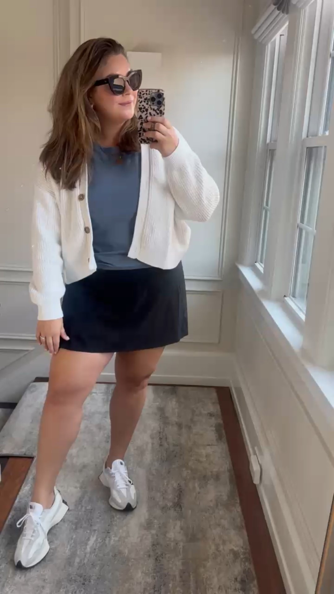 Wearing size 2X in tank, 1X in skort, XL in cardigan. Use CARALYNM at CAKES Body, use CARALYN15 at Spanx (15% off + free shipping on your first order). My spring morning walk outfit! 

#LTKActive #LTKMidsize #LTKStyleTip