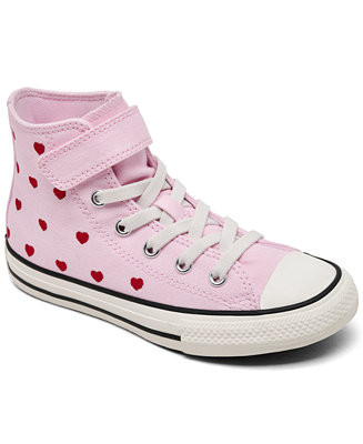 Converse Little Girls Chuck Taylor All Star Valentine's Day High Top Casual Sneakers from Finish ... | Macy's