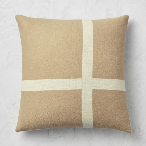 Cashmere & Wool Equestrian Pillow Cover, 22" X 22", Sand | Williams-Sonoma