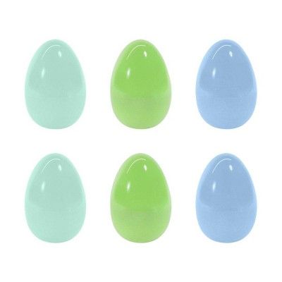 6ct Easter  Plastic Fillable Eggs Cool Turquoise/Blue - Spritz™ | Target