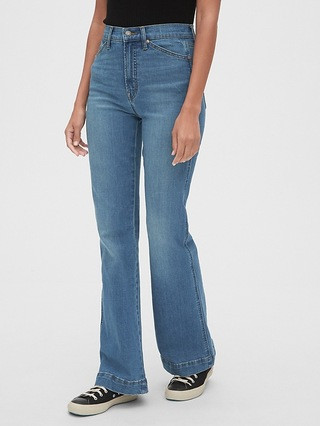 High Rise Flare Jeans with Secret Smoothing Pockets | Gap (CA)