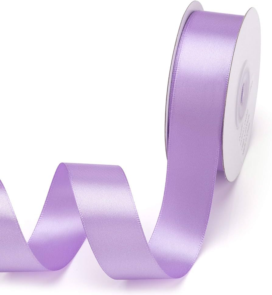 IHKFILAN Double Face Satin Ribbon 1Inchx25Yards Double Sided Solid Polyester Ribbon for Gift Wrap... | Amazon (US)