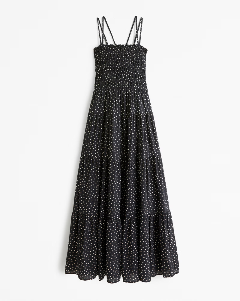 Smocked Bodice Maxi Dress | Abercrombie & Fitch (US)