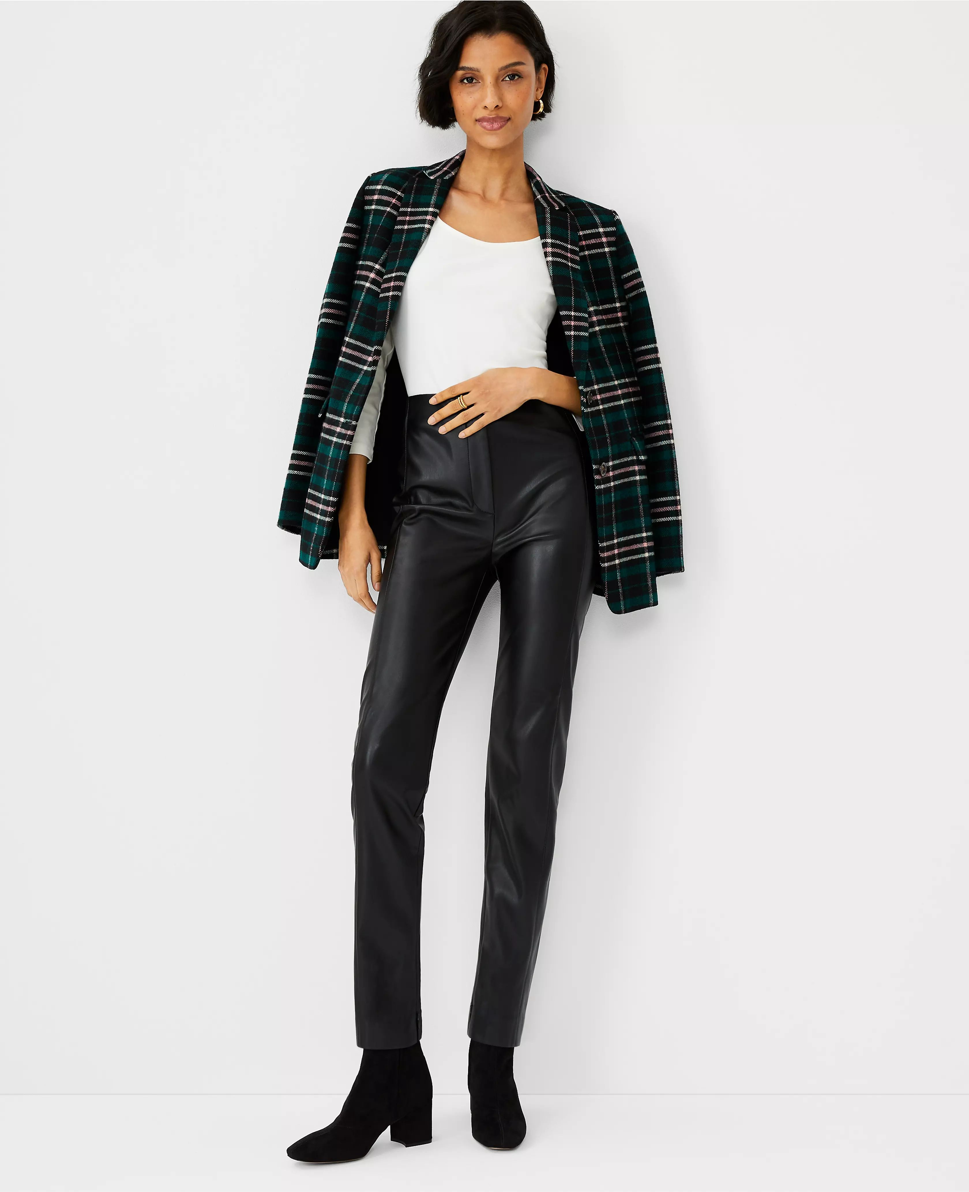 The High Waist Audrey Pant in Faux Leather | Ann Taylor (US)
