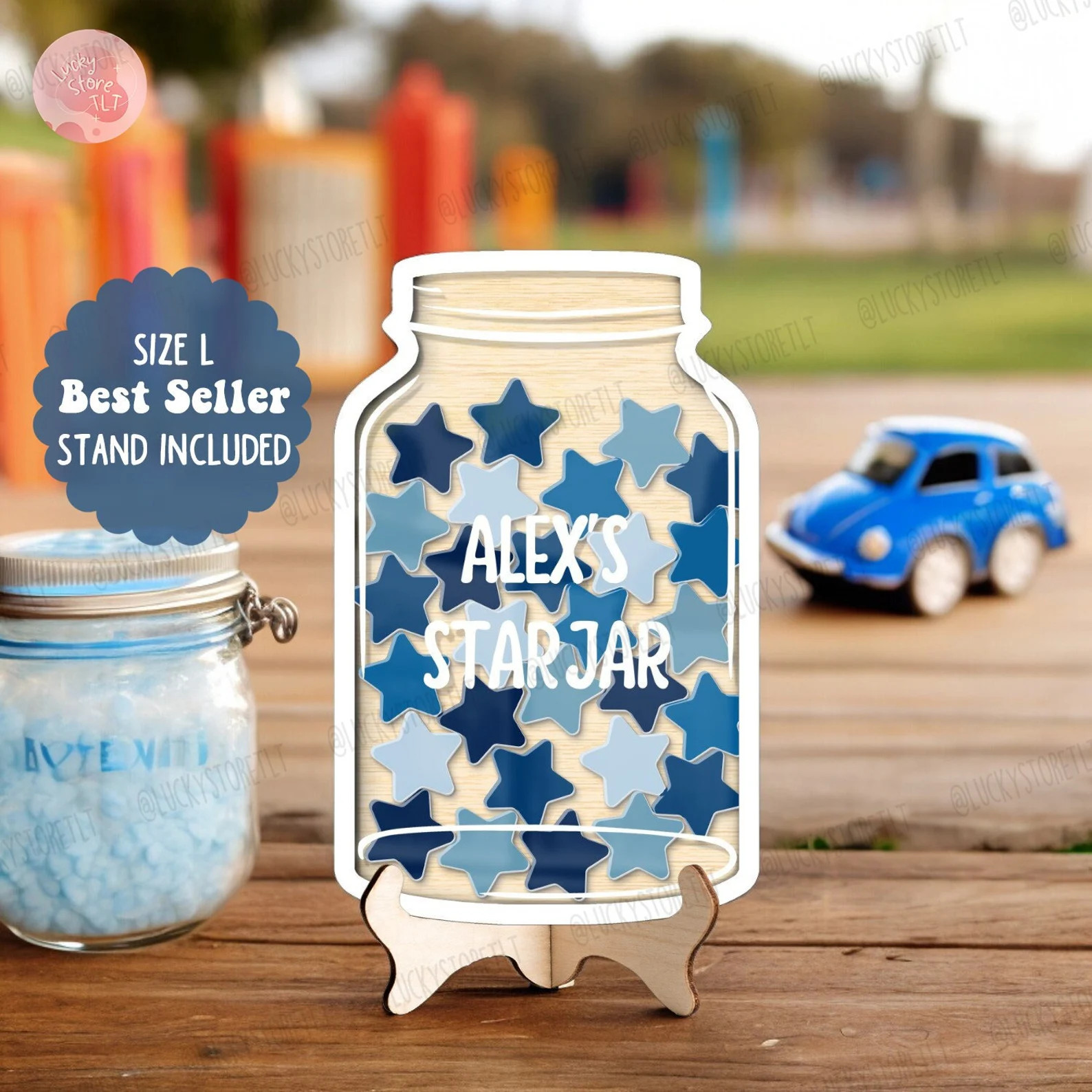 Custom Reward Jar With Blue Stars, Rainbow Classroom Teacher Star Jar, School Supplies, Gifts for... | Etsy (Global)
