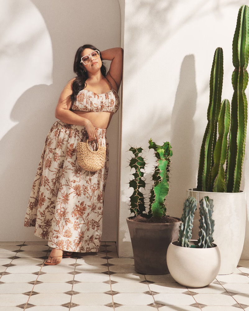 Ruched Tiny Set Top | Abercrombie & Fitch (US)