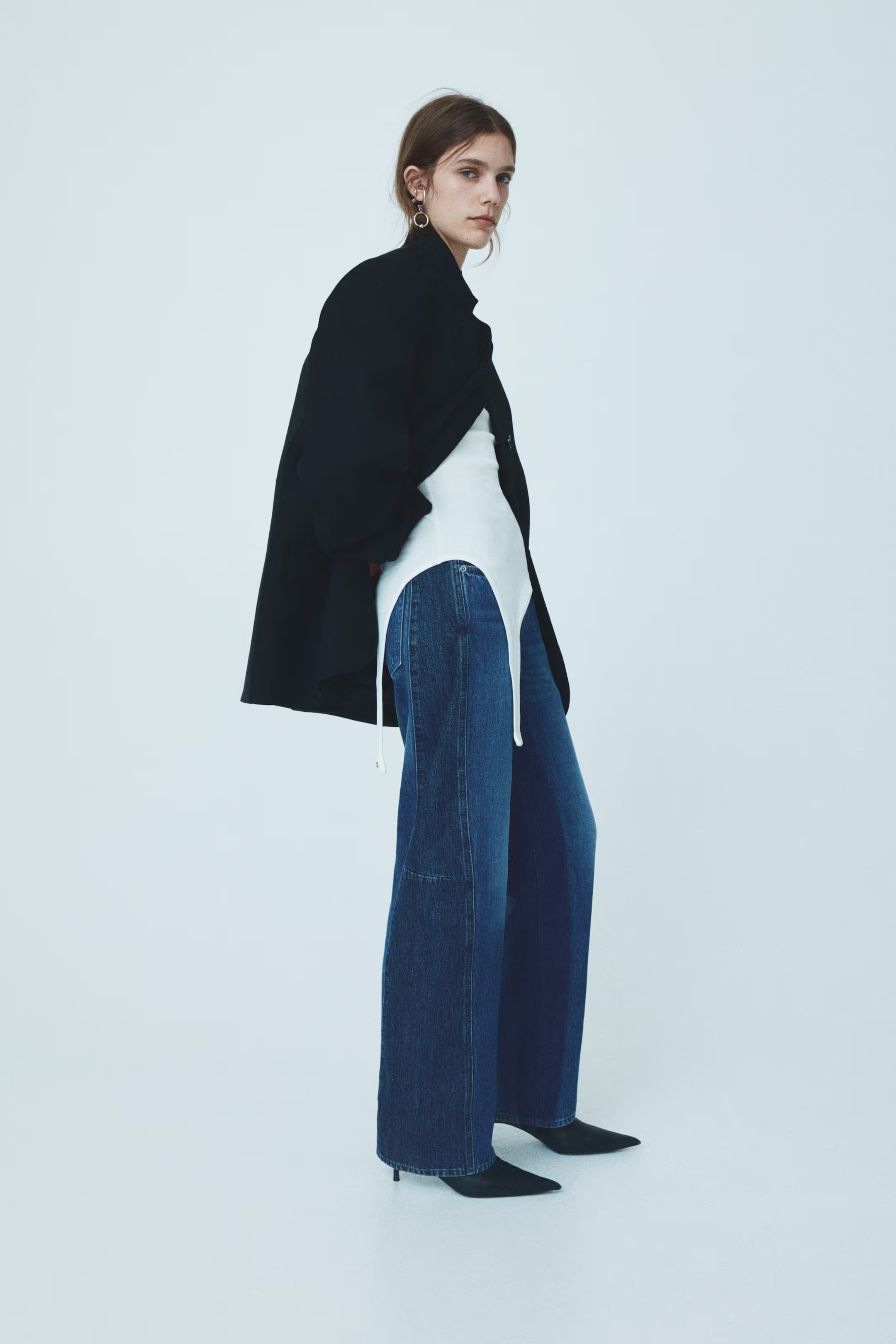 Two-Toned Wide-Leg Jeans | H&M (US + CA)