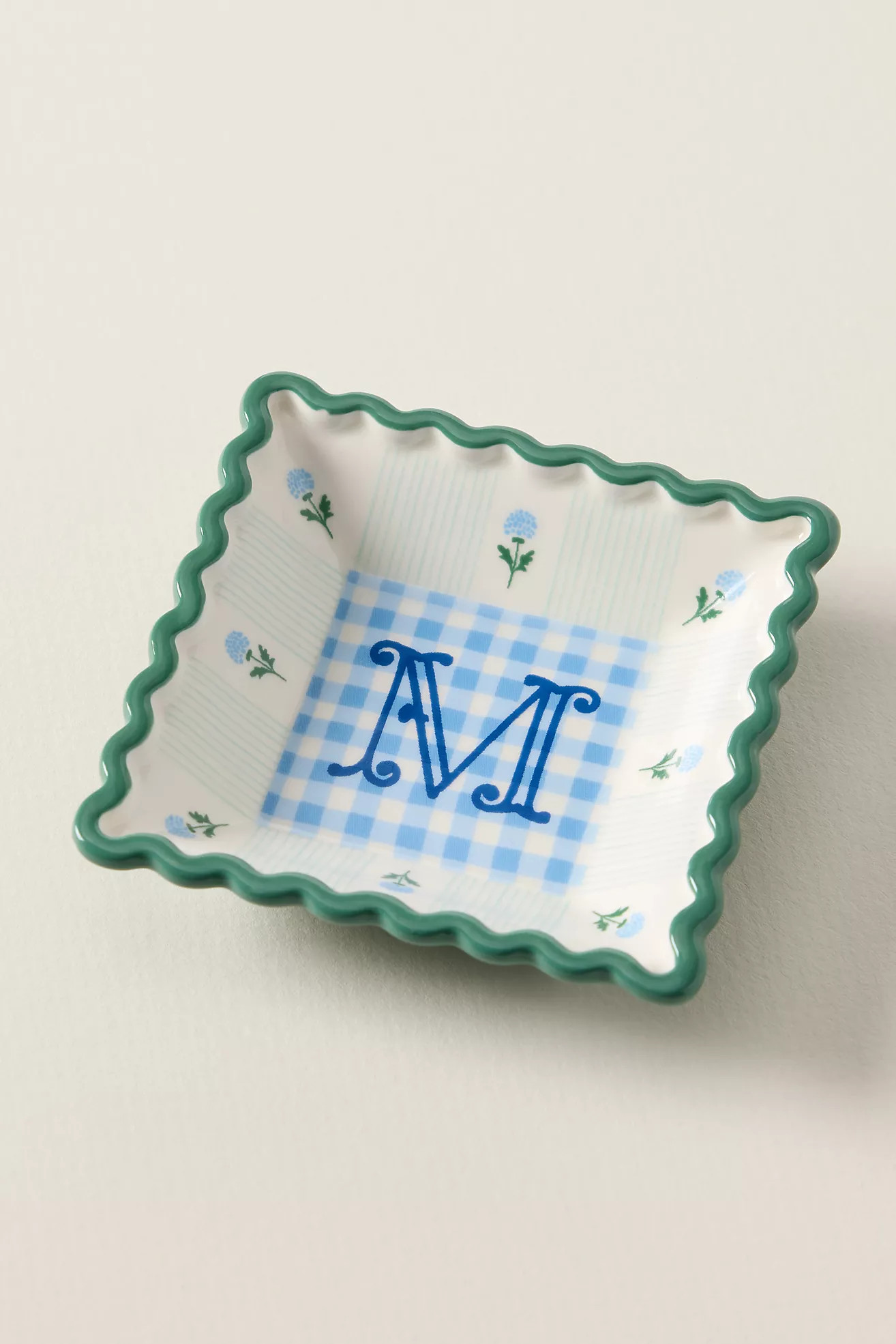 Georgia Monogram Stoneware Trinket Dish | Anthropologie (US)