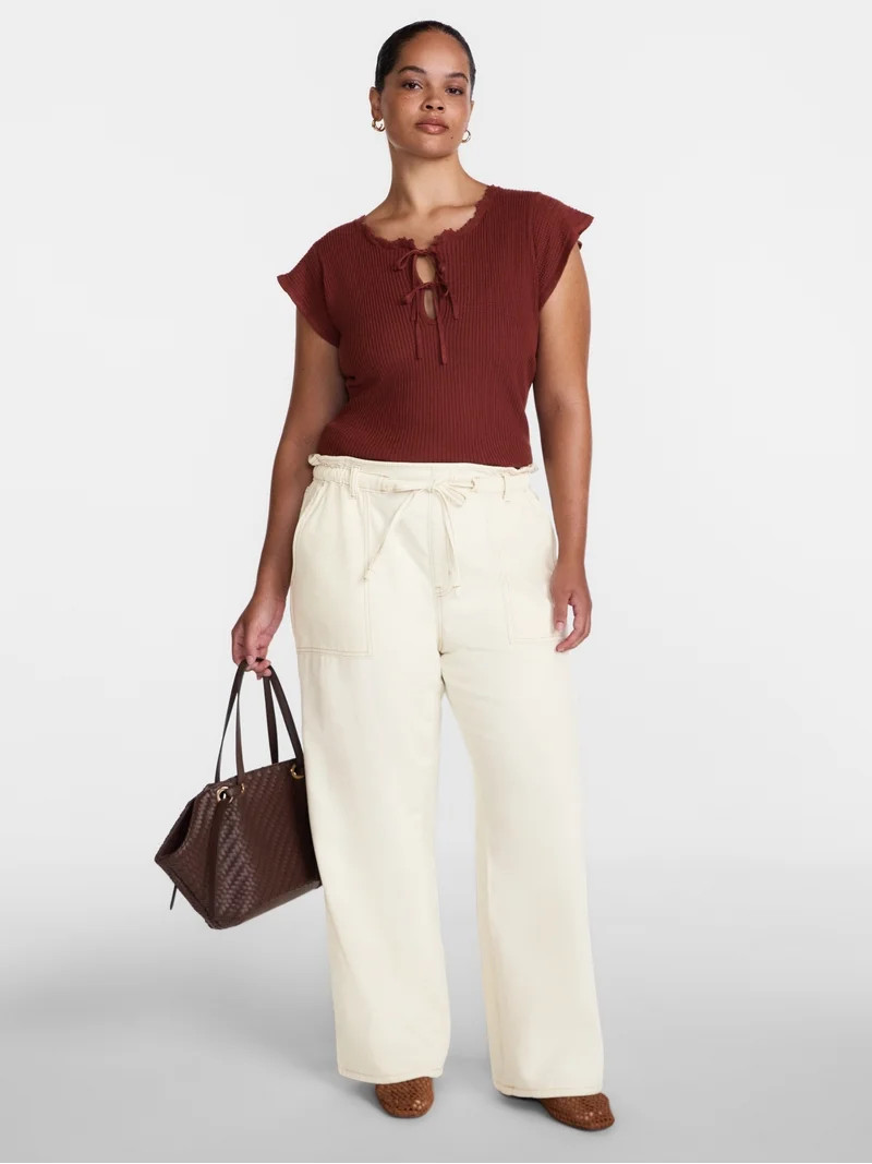 Scenario Women's Drapey Denim Jeans, Sizes XS-XXXL | Walmart (US)