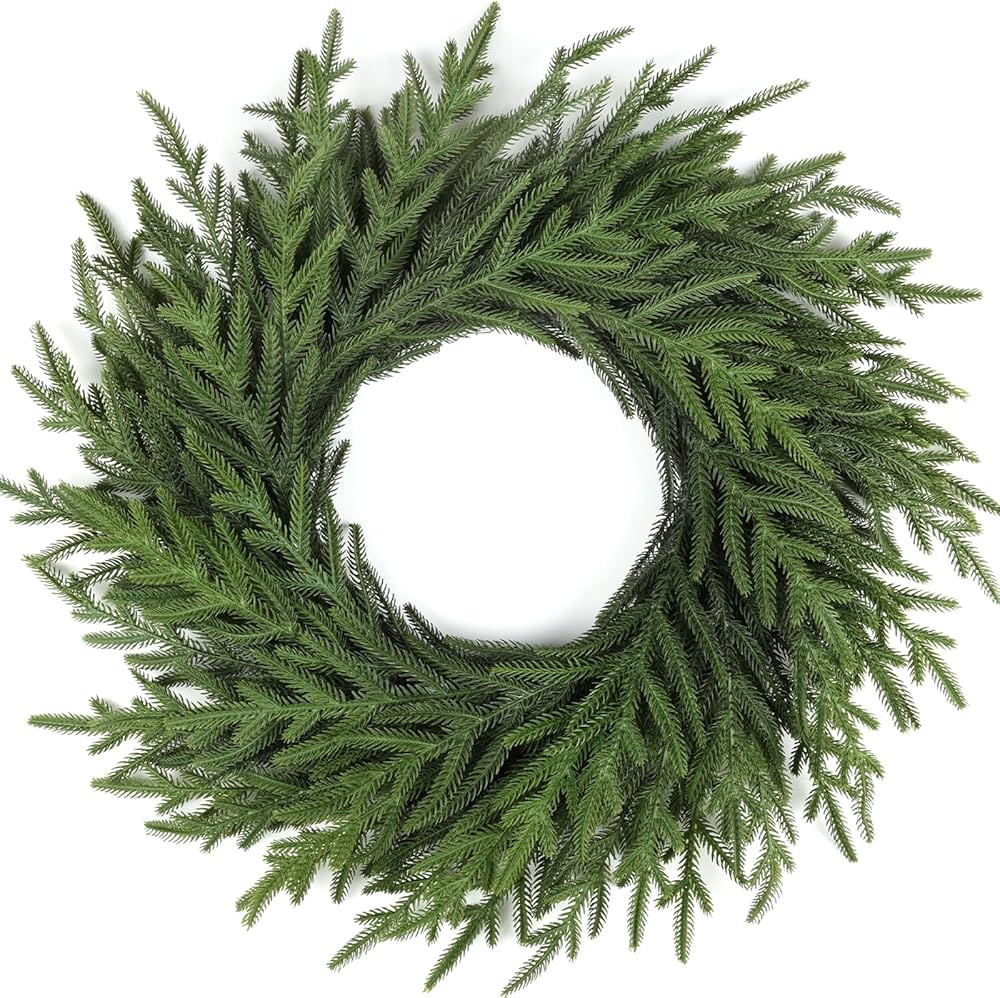 Artgar 26 Inch Pine Wreath - Christmas Wreaths for Front Door - Real Touch Pine Wreath - Large Ar... | Amazon (US)