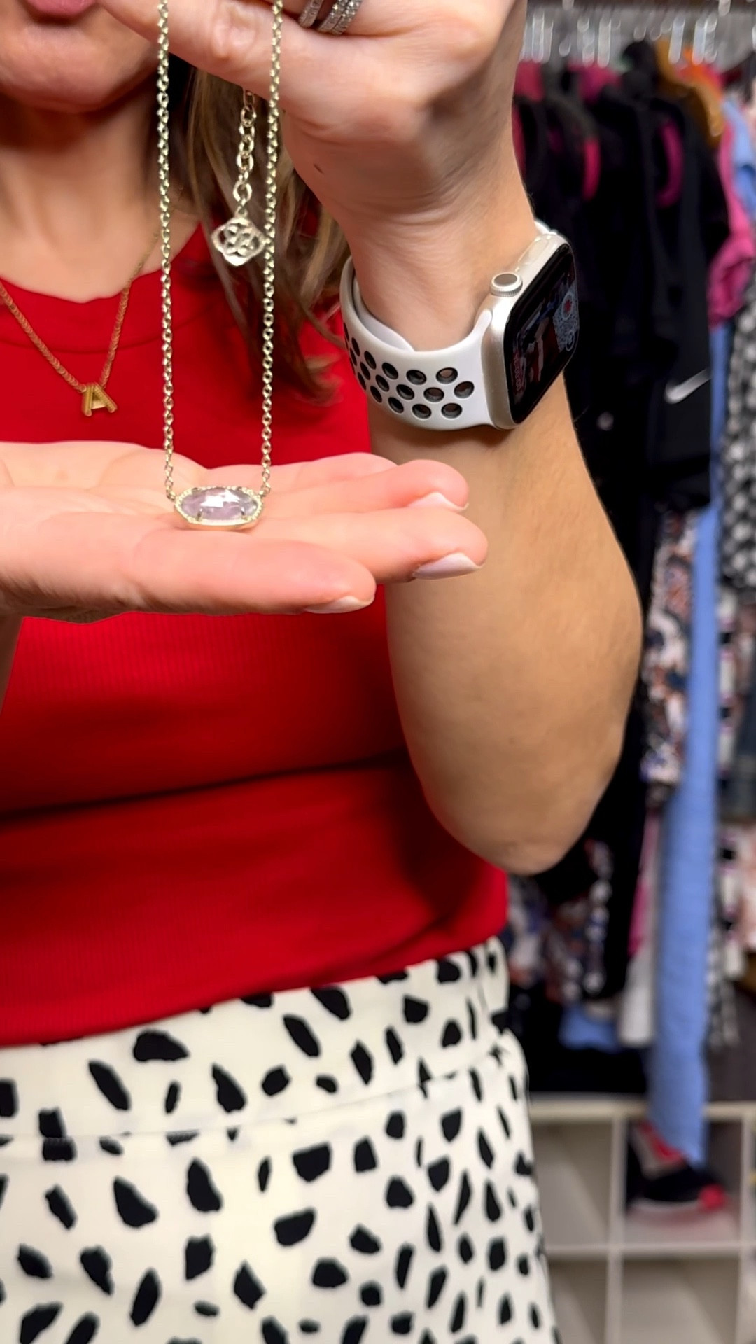Hello! Here are some of my favorite Kendra Scott necklaces I keep close by in my jewelry box. 
Kendra Scott is doing 2 for $80 while supplies last. 
Heart Kendra Scott necklace 
First initial Kendra Scott necklace. 
Traditional Kendra Scott necklace. 
Old Navy tank top ( runs tts. )
Chicwish spotted animal print midi skirt. Runs small. Size up. 
Petite style 
Petite outfit 
Lightweight jewelry 
Gift ideas for her 

#LTKstorytime #LTKPetite #LTKFindsUnder100