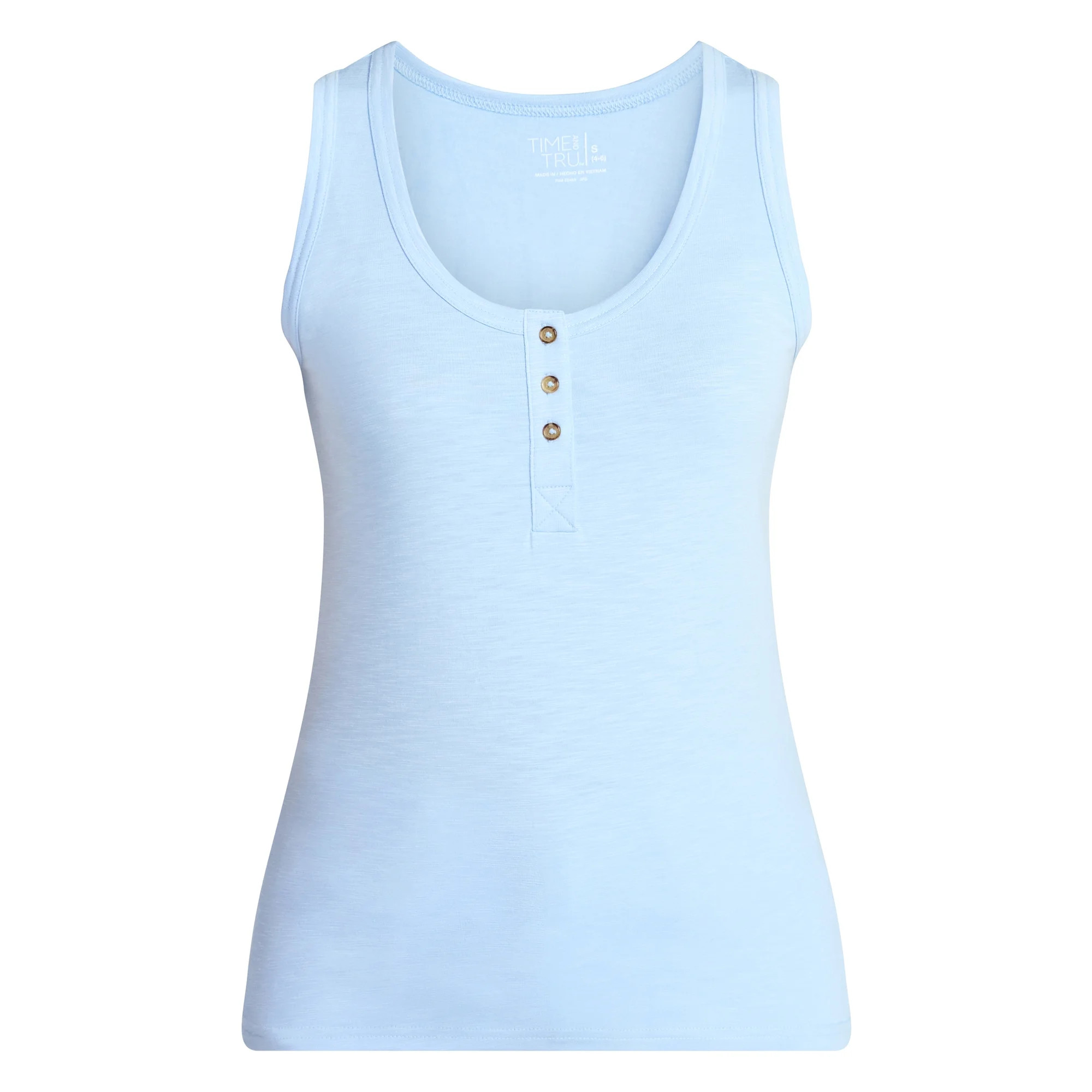 Time and Tru Women’s Slub Henley Tank Top, sizes XS-XXXL | Walmart (US)