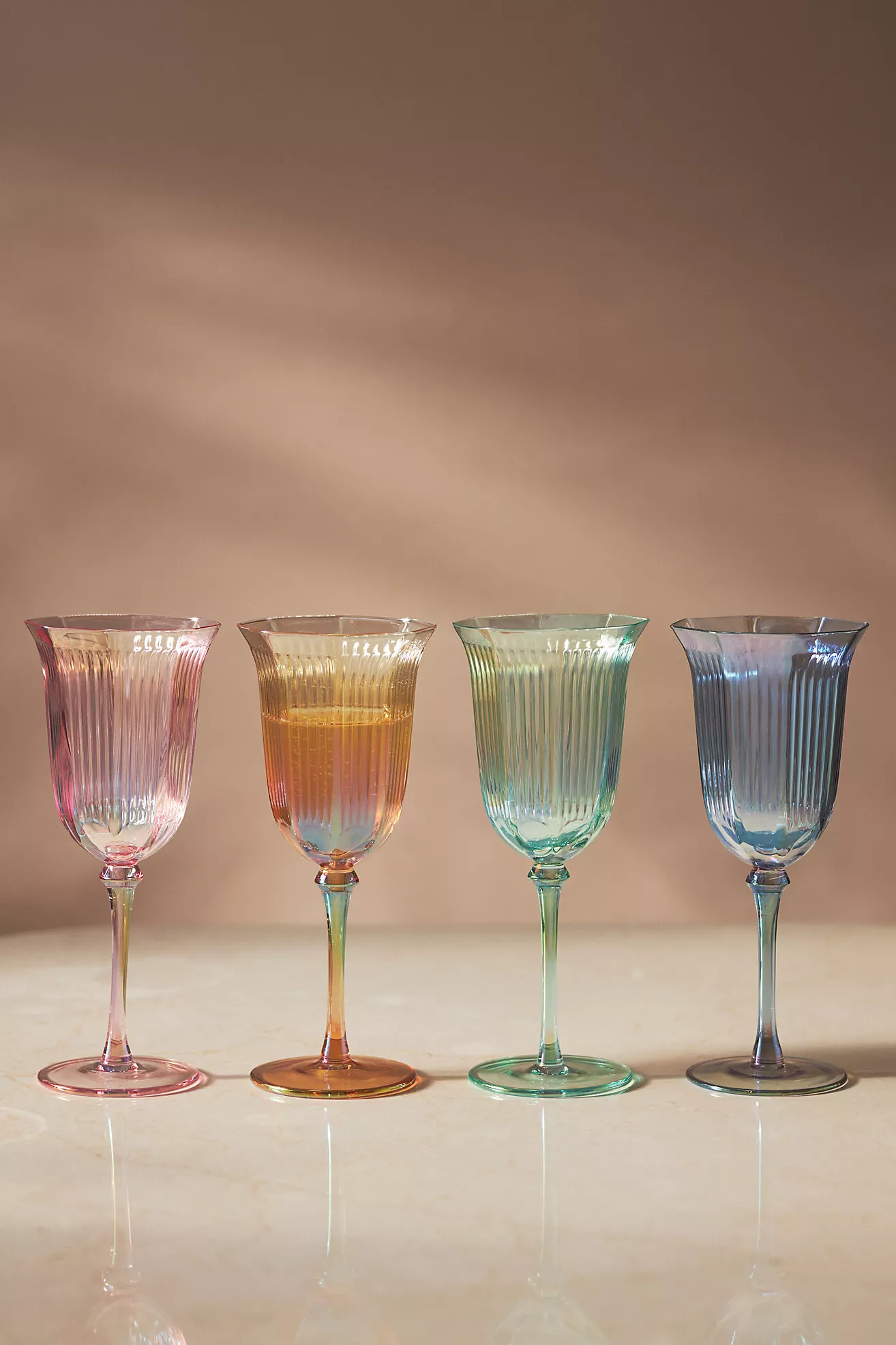 Lydia Wine Glasses, Mixed Set of 4 | Anthropologie (US)