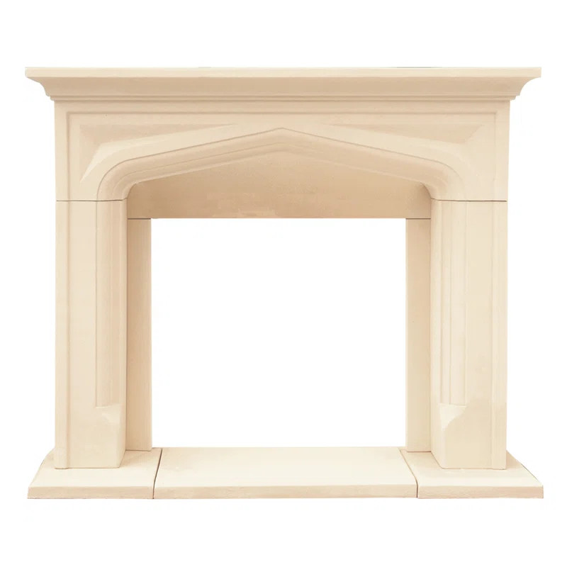 Chateau Pisa Cast Stone Fireplace Surround with Hearth & Filler panels | Wayfair North America