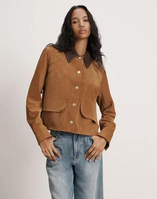Veronica Beard Walters Suede Jacket Whisky | Veronica Beard