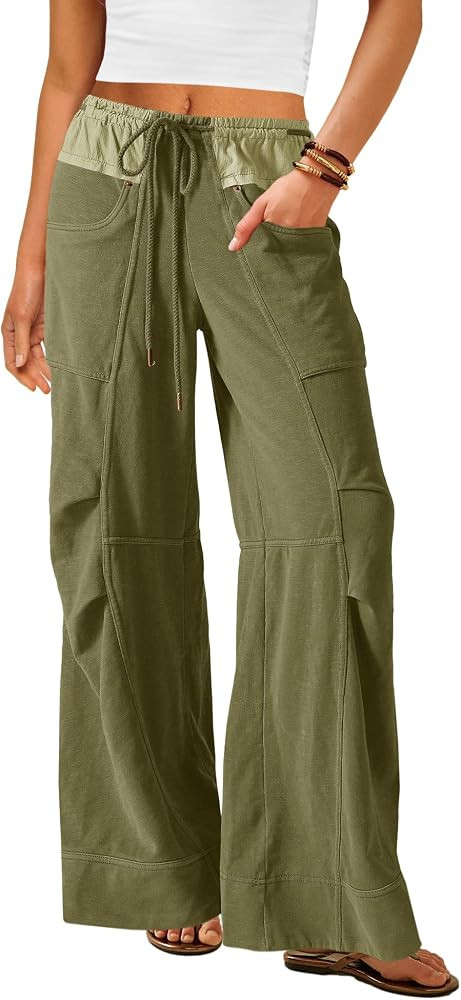 Nirovien Womens Wide Leg Sweatpants Baggy Pants High Waisted Lounge Pants Palazzo Barrel Sweatpan... | Amazon (US)