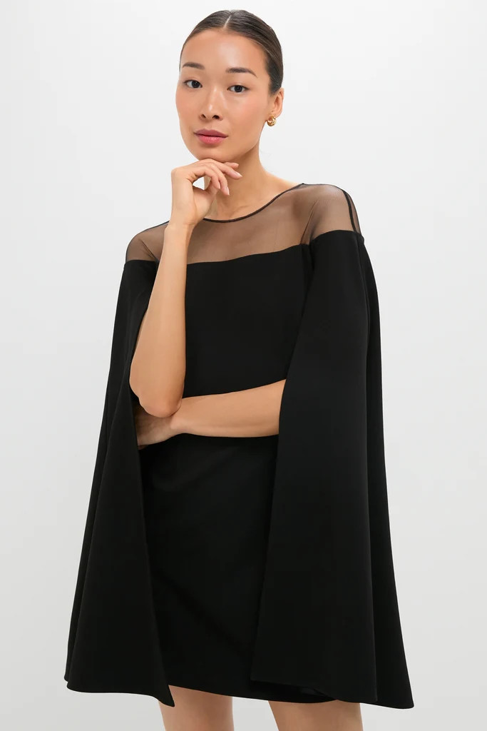 Black Estelle Cape Dress | Tuckernuck (US)