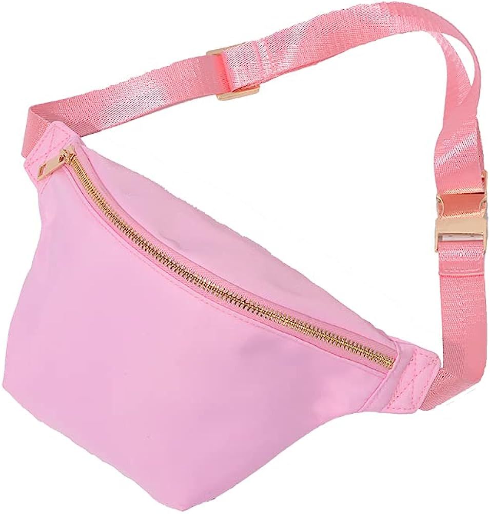 Amazon.com | Kaymey Adjustable Waist Pack Bag Water Resistant (Light Pink) | Waist Packs | Amazon (US)