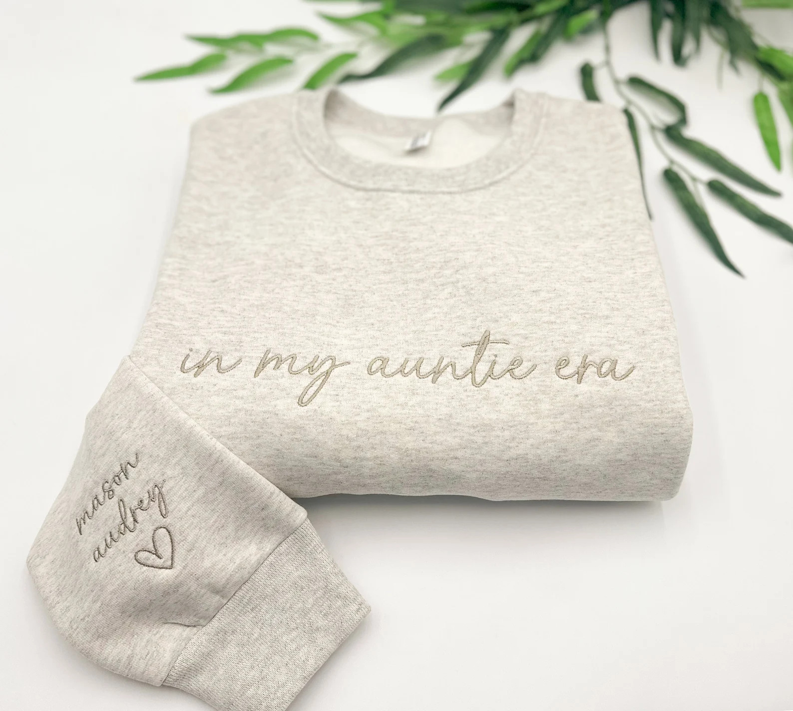 Embroidered in My Auntie Era Custom Sweatshirt With Kids Names-personalized-soft-mama-grandma-gif... | Etsy (US)