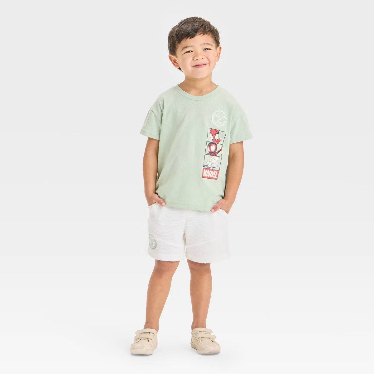 Toddler Boys' 2pc Marvel Spidey & Friends T-Shirt & Shorts Set - Green | Target
