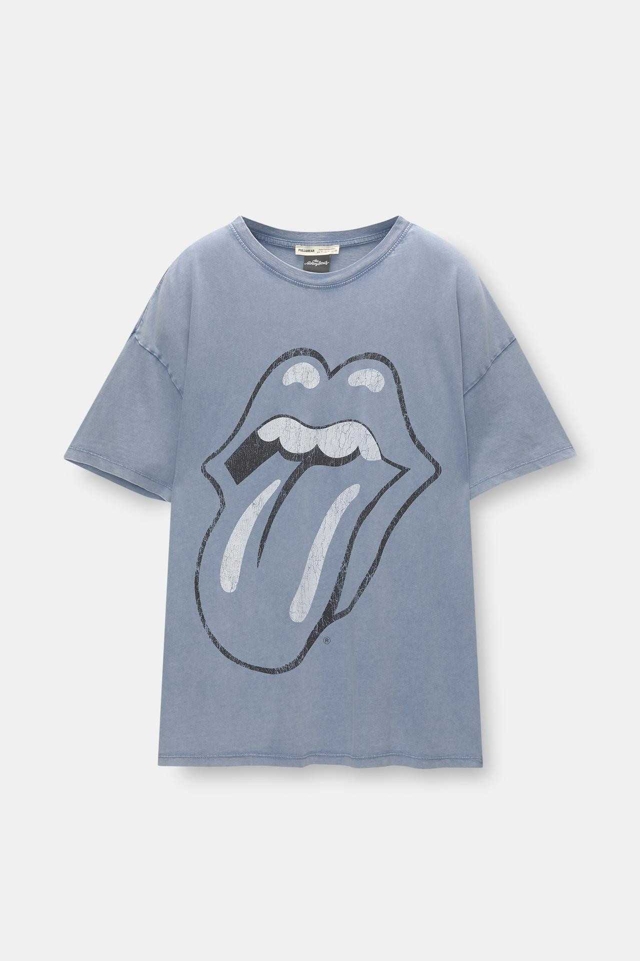 Blaues T-Shirt The Rolling Stones | PULL and BEAR DE