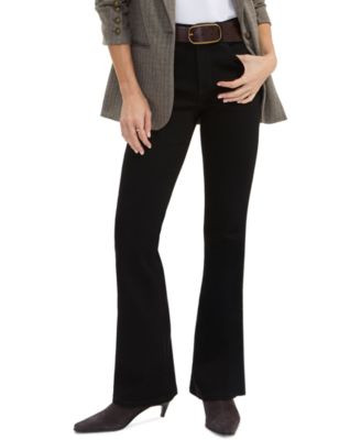 Liverpool Los Angeles Women's Bobbie Baby Boot Stretch Mid-Rise Bootcut Jeans - Black Rinse | Macy's
