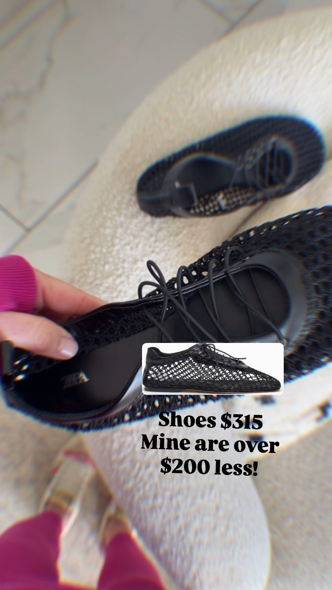 Mesh lace up splurge vs. save 