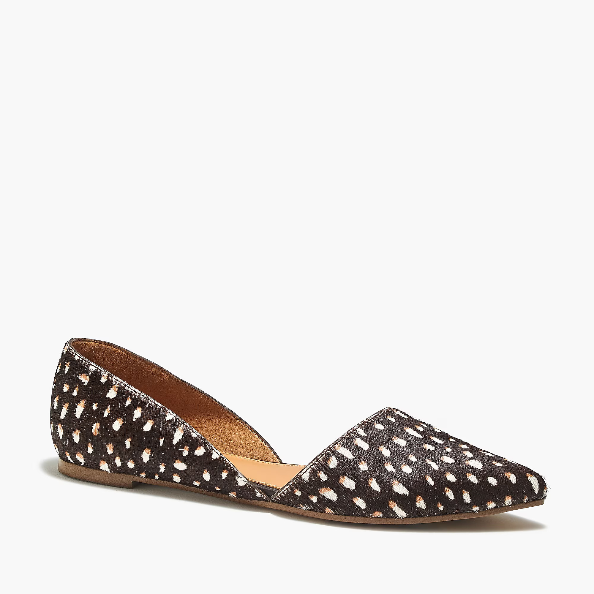 Zoe leopard calf hair d'Orsay flats | J.Crew Factory