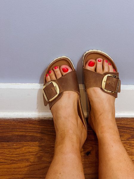 When I was in high school, I wanted a pair or Birkenstocks SO badly. However, we didn’t have the money for them.
However, I finally got a pair and they were well worth the wait. These babies are going to be on repeat ALL summer long. 
The manufacturer says they run narrow. I’ve got to say though, I disagree. I have a pretty wide foot and these do not feel narrow at all to me.

#LTKFestival #LTKFind #LTKshoecrush