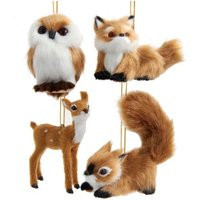 Woodland Animal Ornaments - Furry Brown Deer, Squirrel, Owl, Raccoon & Fox Christmas 2025 | Etsy (US)