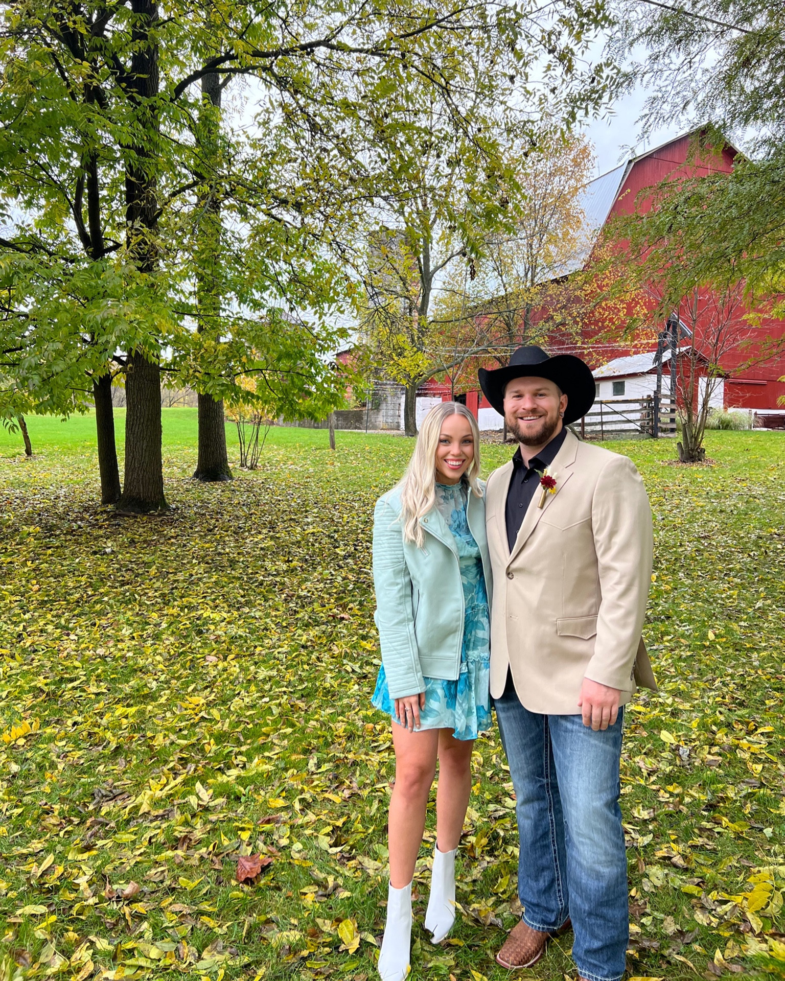 A beautiful fall western wedding. Wearing a size medium in both the dress and jacket. Tags: fall wedding, fall wedding guest dress, western wedding, barn wedding, hello molly, Amazon 

#LTKwedding #LTKshoecrush #LTKSeasonal