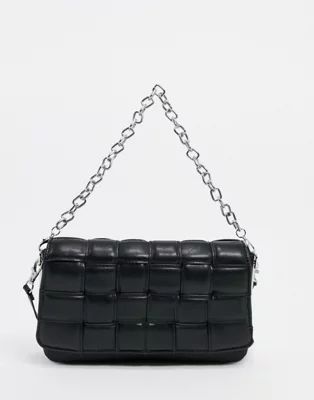 ALDO Wynonna quilted shoulder bag with chain in black | ASOS (Global)