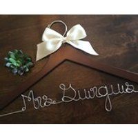 Sale Personalized Wedding Hanger Bridal Hanger Bride Hanger with Custom Wire Name Hanger Wedding Dre | Etsy (US)