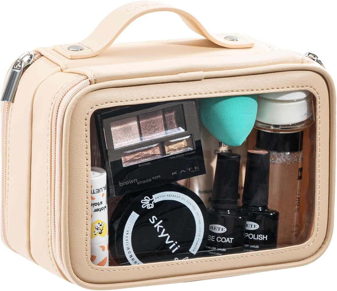 COLINSE Clear Makeup Bag Travel Toiletry Bags For Traveling Women With Double Zipper Tsa Approved... | Amazon (US)
