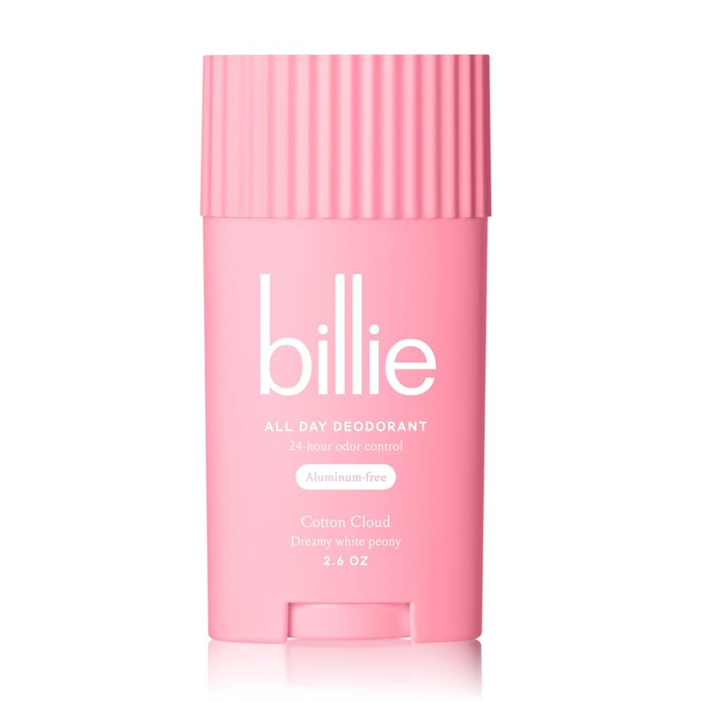 Billie All Day Deodorant, 24-hour Odor Protection, Aluminum-Free, Cotton Cloud, 2.6oz | Amazon (US)