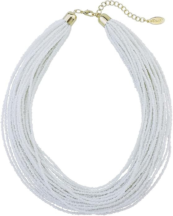 Bocar Multi Layer Chunky Bib Statement Seed Beads Cluster Collar Necklace for Women Gift (NK-1035... | Amazon (US)