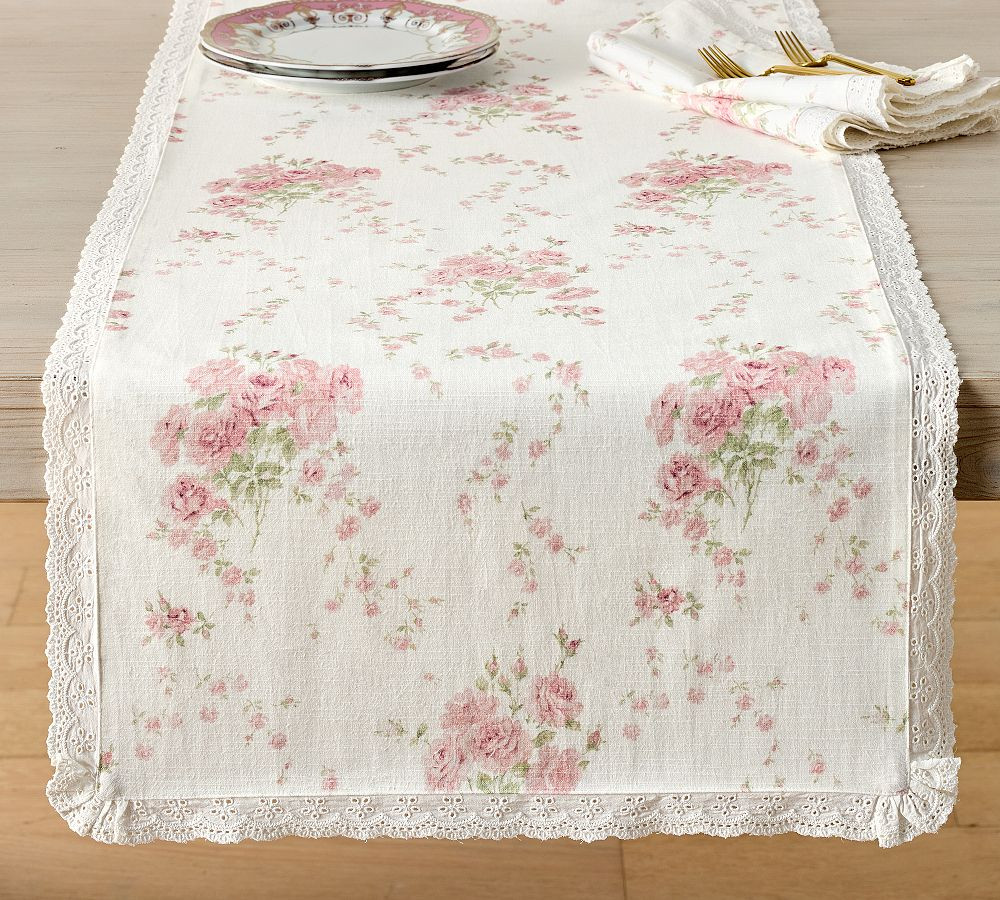 LoveShackFancy Pink Rose Runner | Pottery Barn (US)